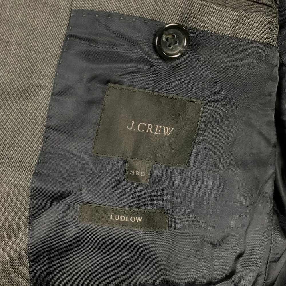 J.Crew Ludlow Suit Jacket Blazer 38S Gray Slim Fit Italian Tollegno Wool $425‎